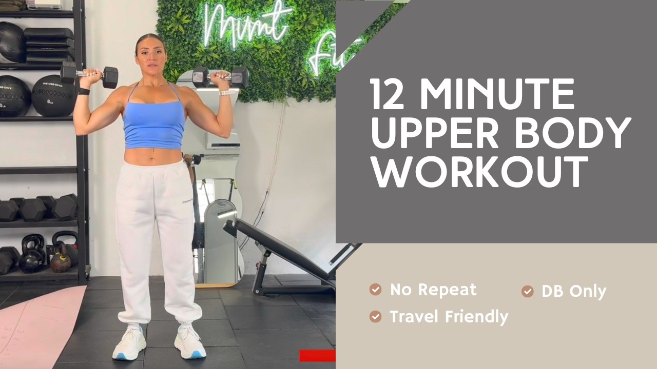 15 Min Upper Body Dumbbell Workout | No Repeat | At Home Strength