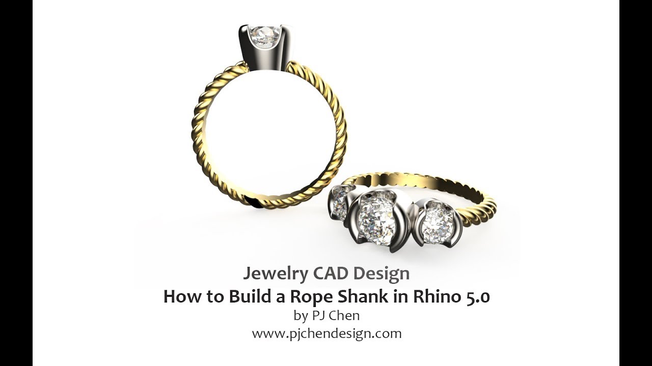 Jewelry CAD Design Tutorial 14 How to Build a Rope Shank YouTube
