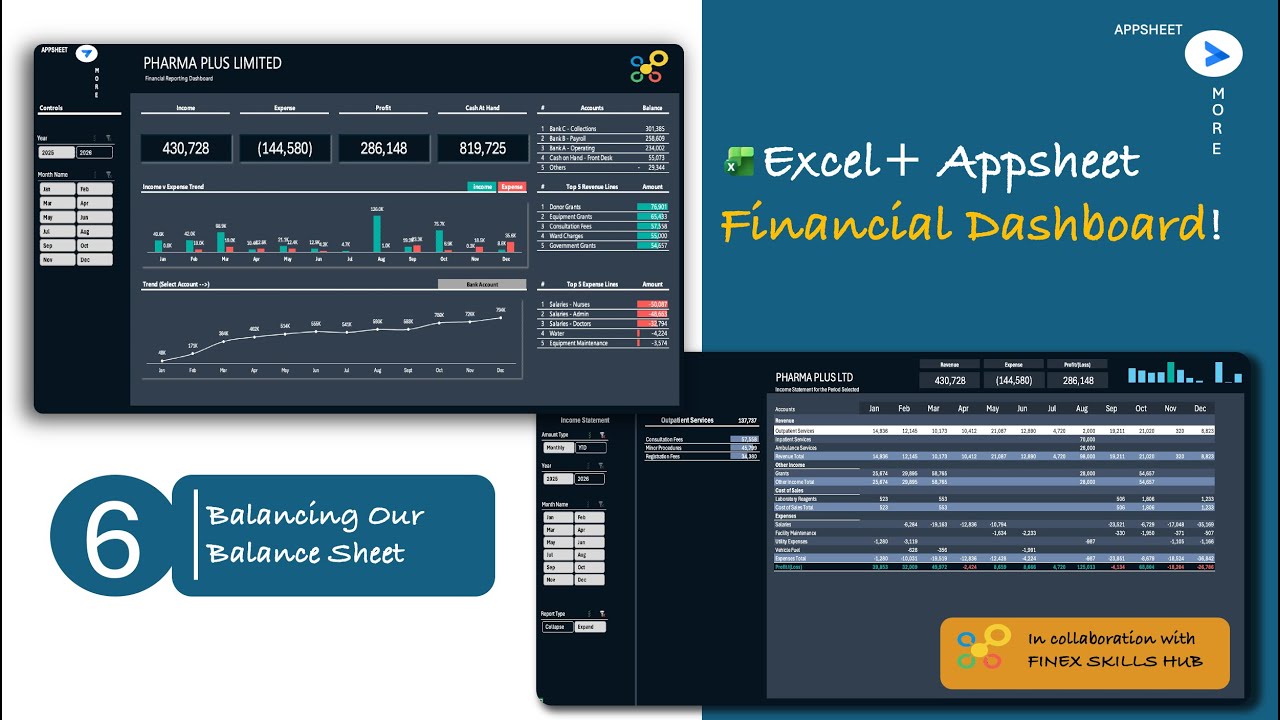 PART 6 : How to Build a Live Excel Financial Dashboard 📊 Connected to AppSheet 🔗