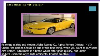 Match Highlights Vin check alfa romeo online alfa romeo vin lookup. a vehicle identification number vin is