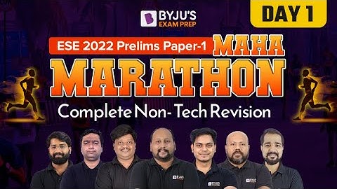ESE 2022 Prelims Paper-1 | Complete Non- Tech Revision | Maha Marathon | BYJU