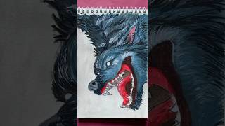 Information Werewolf drawing with Gouache colour #shorts #werewolf Update