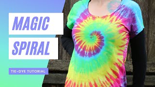 🪄Magic Tie-Dye Spiral pattern- 3 colors, 🌈rainbow result, quick and easy for beginners!