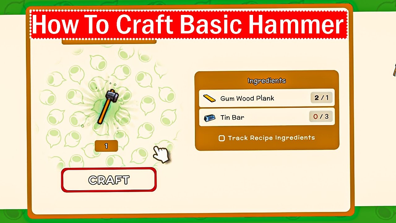 Dinkum How To Craft Basic Hammer YouTube
