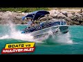 PONTOON ATTEMPTS TO GO OUT HAULOVER INLET !! | Boats vs Haulover Inlet