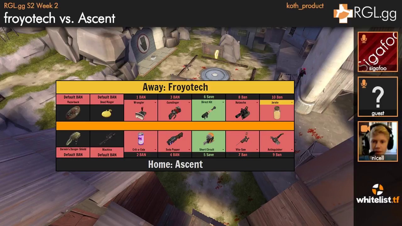 S2 - Pick/Ban Prolander - Froyotech vs Ascent - RGL.gg - Week 2 ...