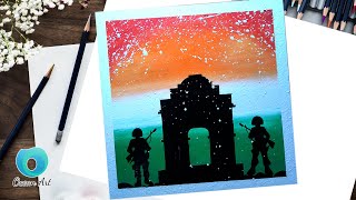 Happy republic day drawing With oil pastels #shorts