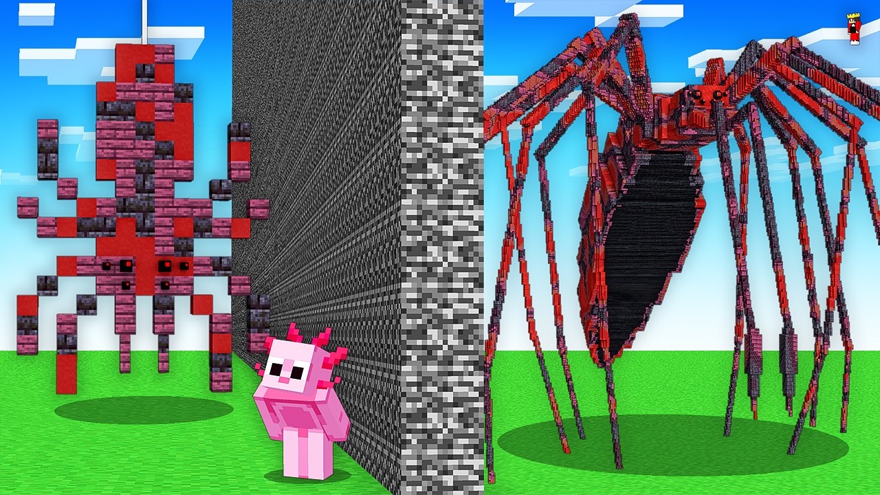 I Cheated With GIANT SPIDER In Minecraft Build Battle! - YouTube