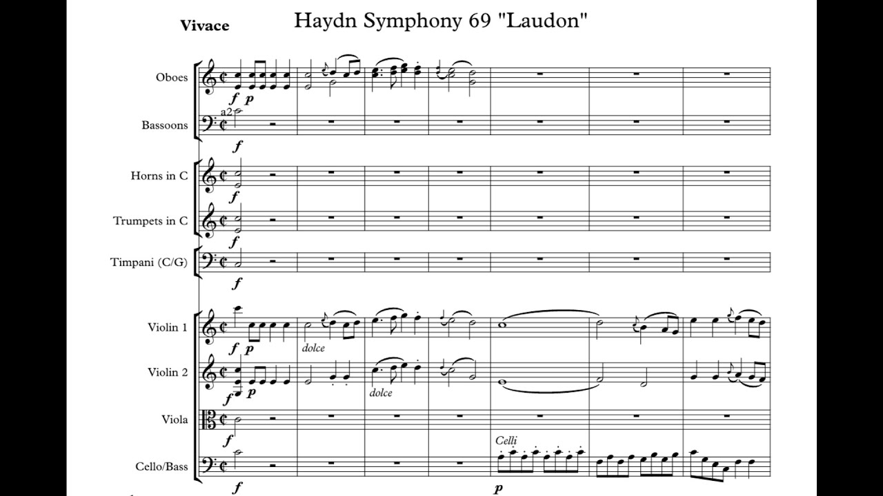 Joseph Haydn - Symphony No. 69 'Laudon' (Audio + Full Score)