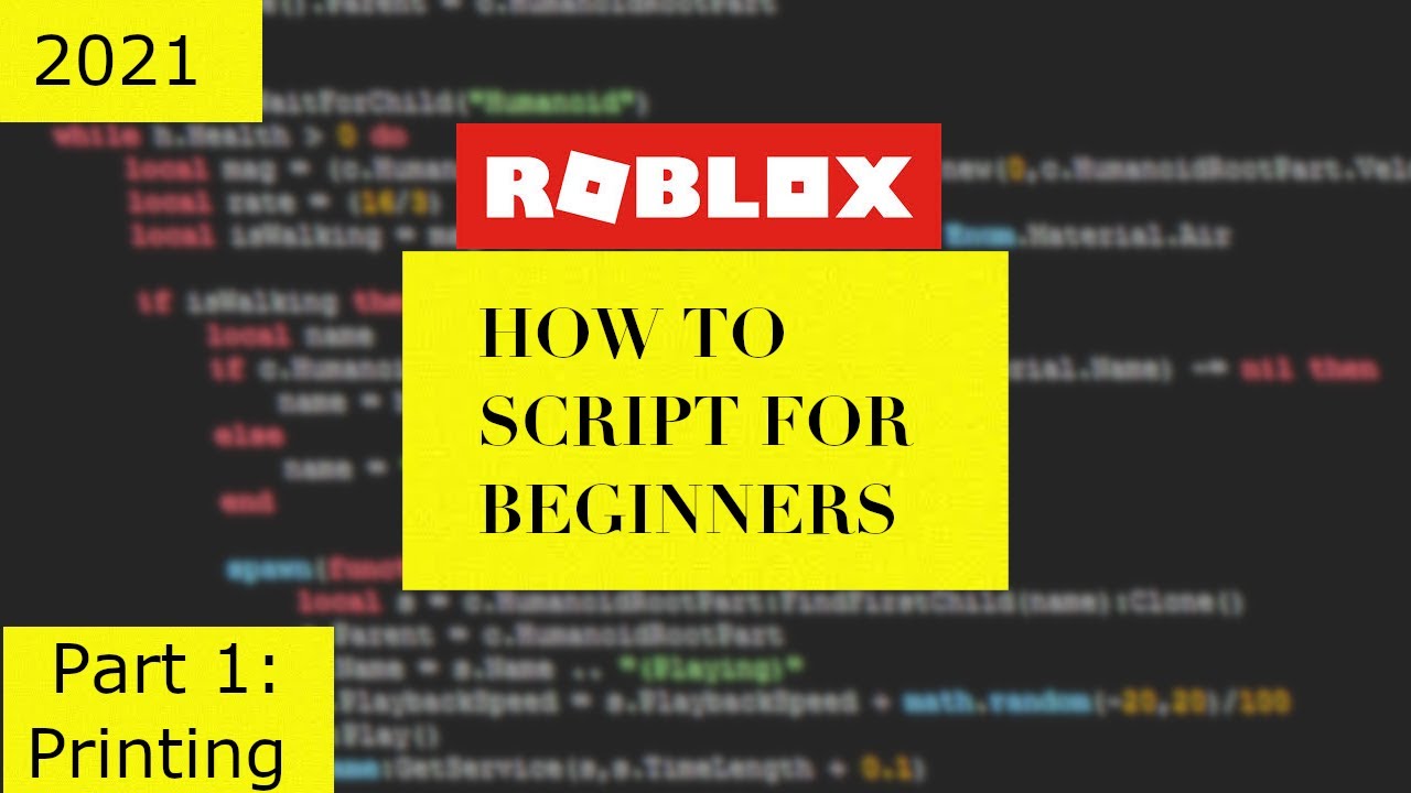 Roblox How To Script - Beginners Roblox Scripting Tutorial 