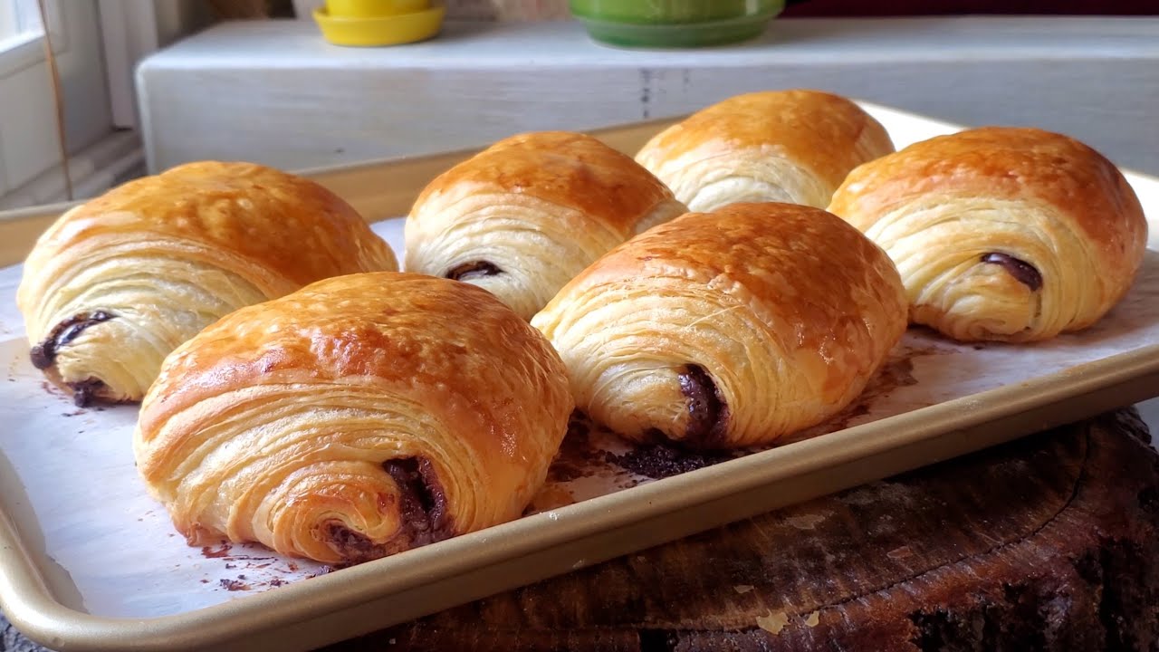 How to make pain au chocolat at home (chocolatine) YouTube