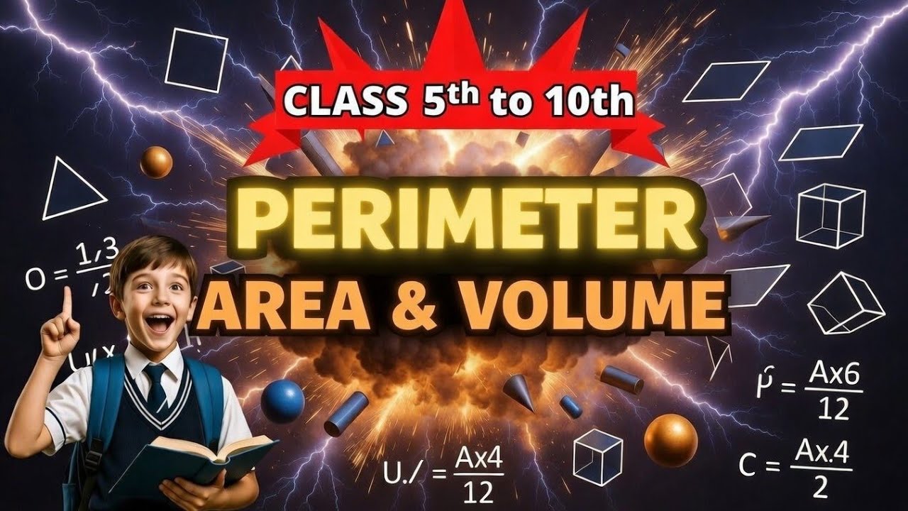 Class 5th to 10th All Mensuration Formula ll Perimeter, Area & Volume ll Mensuration Formula ll