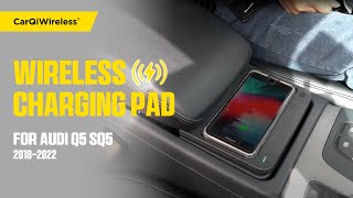Sports Performance CarQiWireless Wireless Phone Charger Pad for  Audi Q5 SQ5 2022 2021 2020 2019 2018