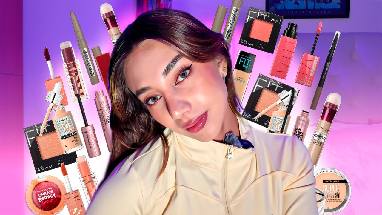 FULL FACE con productos solo de MAYBELLINE  💄🌟 ¿valdrá la pena?| Lauri