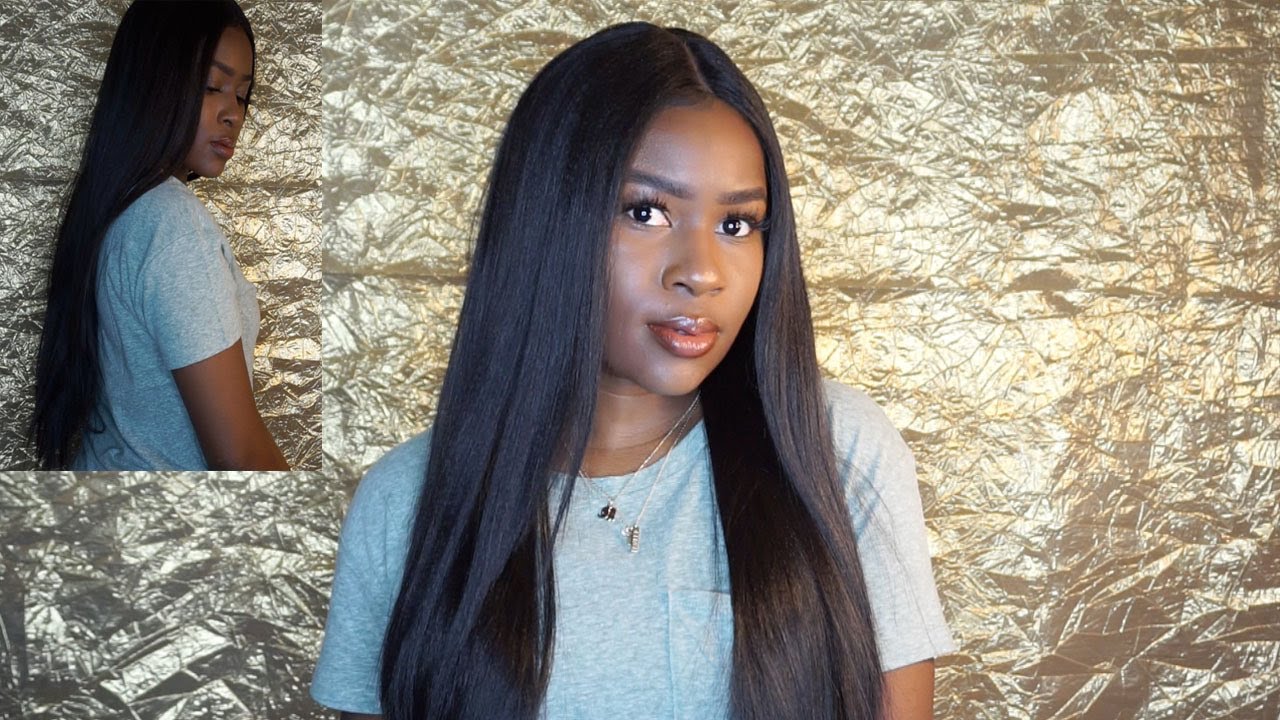BOMB 24 INCH STRAIGHT WIG FOR UNDER $20 DOLLARS!!! MUST SEE!!!|MONA B. -  YouTube