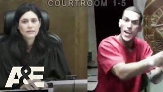 Court Cam: MMA Fighter Convicted Of Burglary Tries To Fight His Case On Mute | A&E