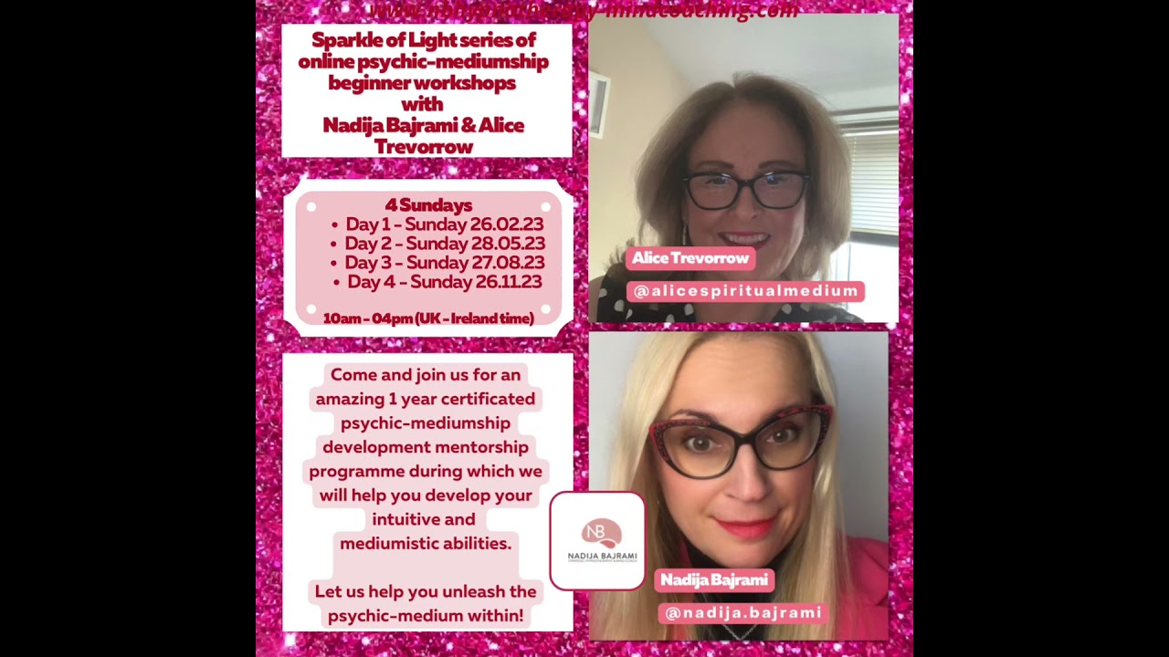 Still time to join our 1 year online psychic-mediumship development mentorship programme