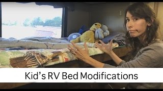 How do you make it quick and easy for your kids to make their beds in the bunk room of an RV? I show you two modifications I made 