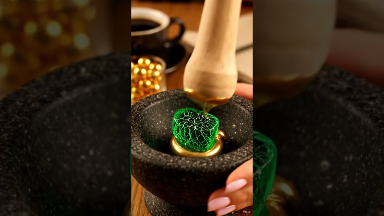 Melting Gold Dice & Green Candy Blend | Ultra Realistic Relaxing Crush 