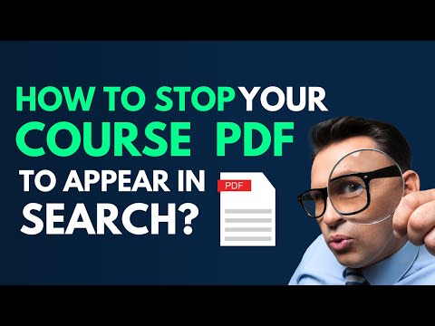 How to Stop Your Course PDF to Appear in Google Search?