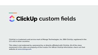 06 ClickUp custom fields Profile
