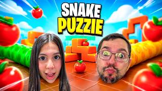 DESAFIO DA COBRA EXTREMO! Jogando Snake Puzzie | Sarah de Araújo Games