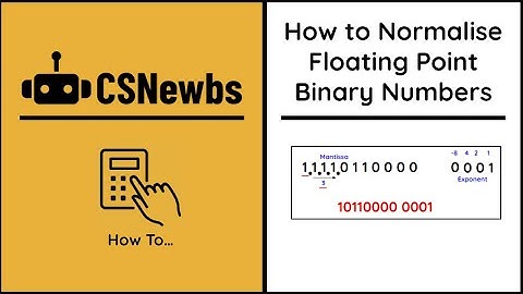 How to Normalise Floating Point Numbers