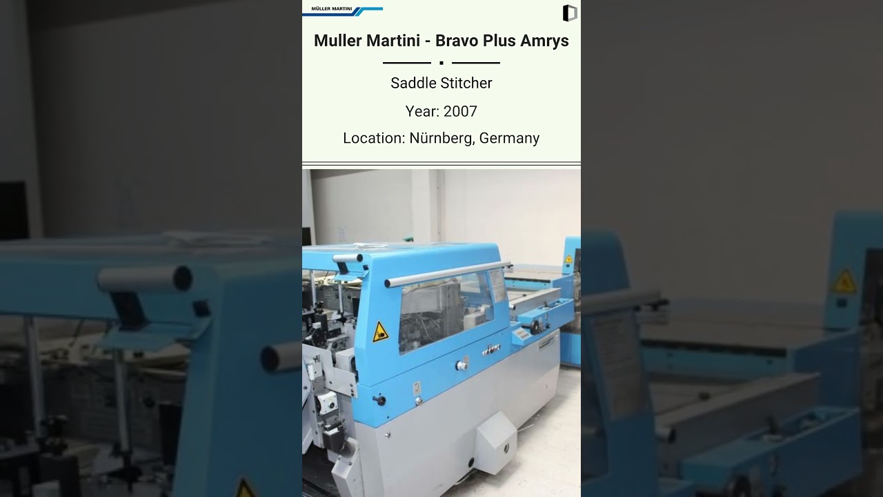 Used Saddle Stitcher Machine | Muller Martini - Bravo Plus Amrys for SALE 