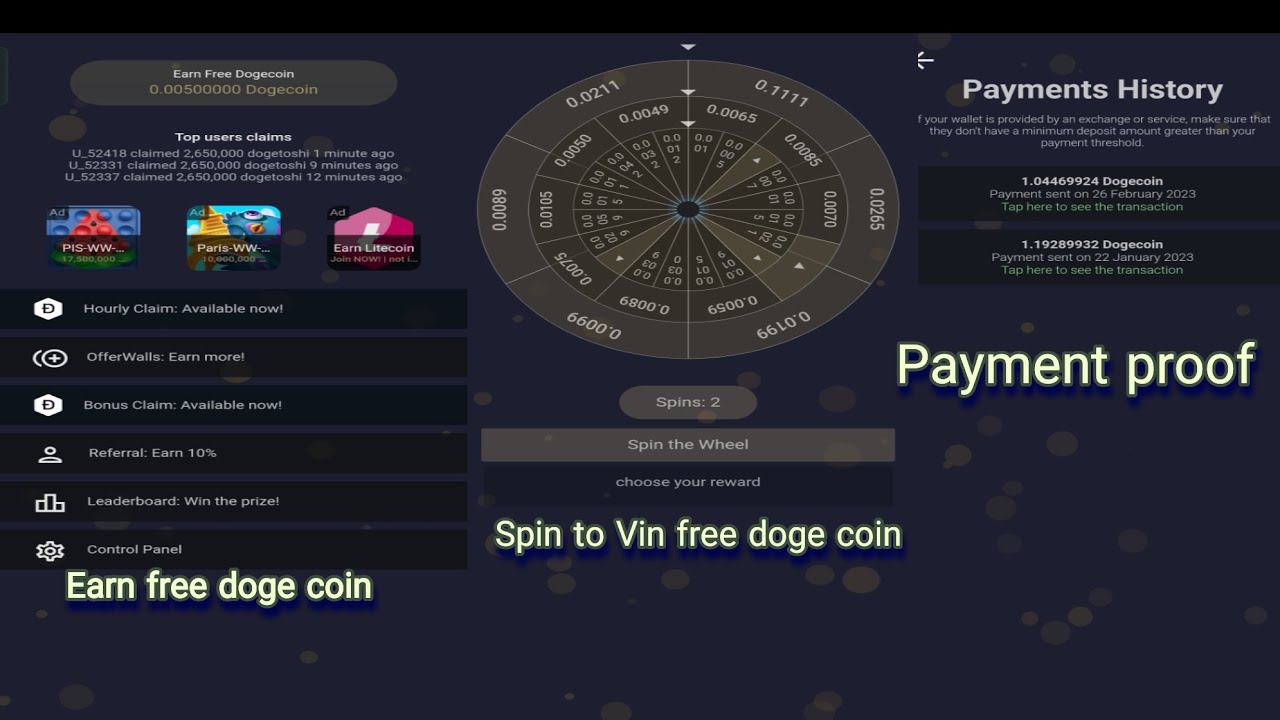 earn free doge coin application | earn doge coin with payment proof