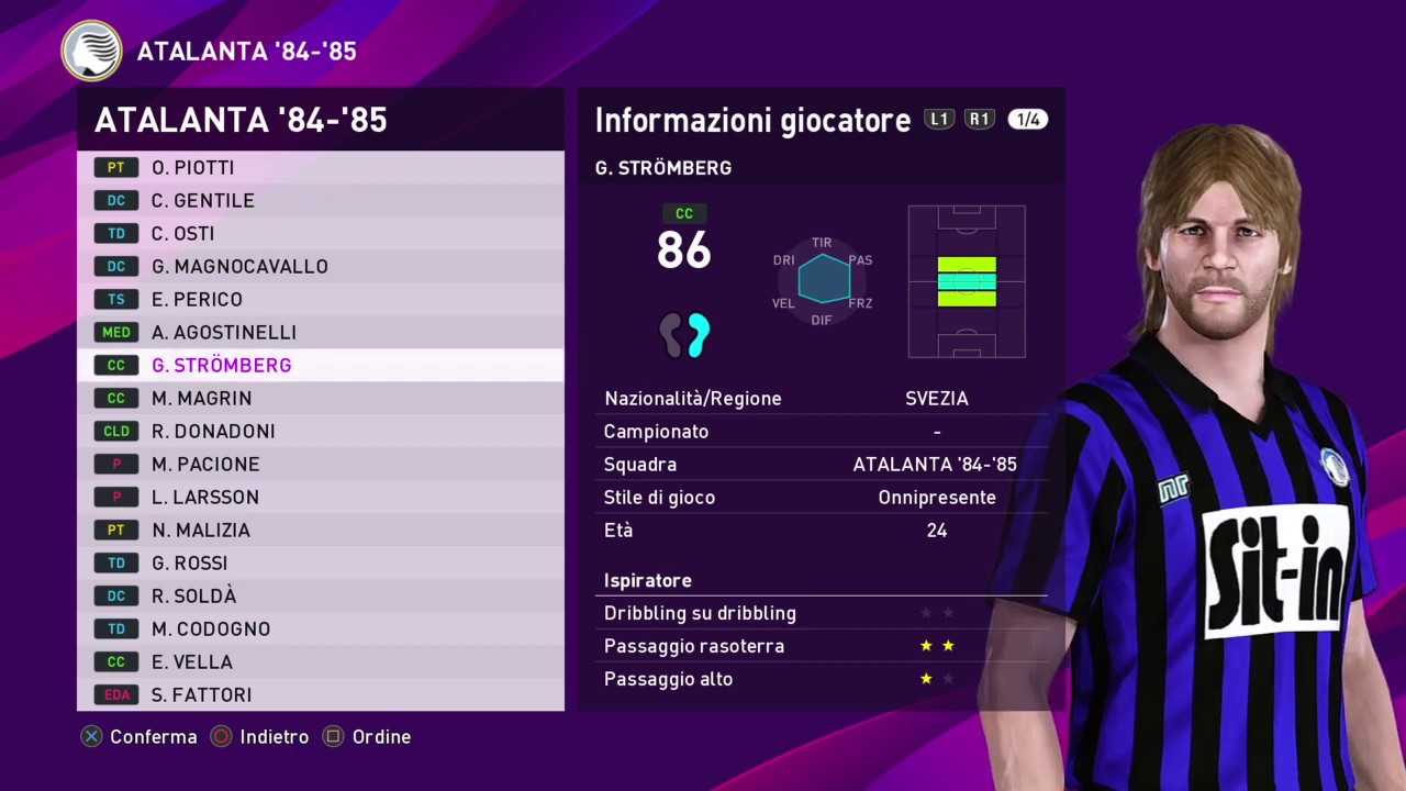 eFootball PES 2020: Atalanta 1984-1985 (PS4) - YouTube