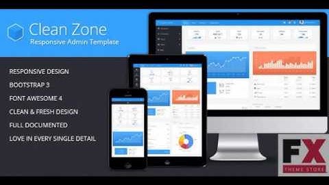 Preview Clean Zone - Responsive Admin Template TForest