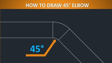 HOW TO DRAW 45° ELBOW IN AUTOCAD || HVAC DRAFTING