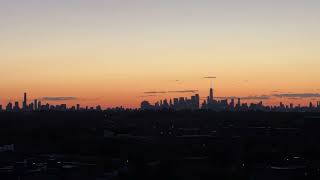 Nyc Sunset Over Downtown Manhattan And Brooklyn - Timelapse