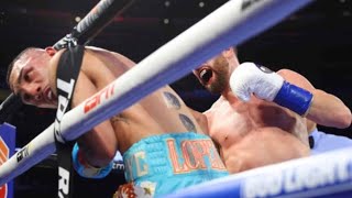 Teofimo Lopez Gets Knocked Down Twice Vs Sandor Martin