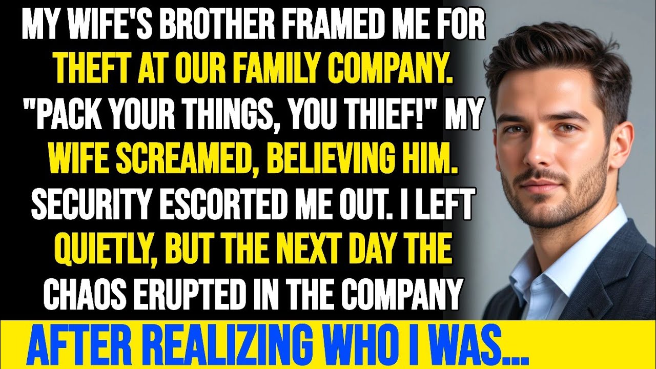 MY WIFE'S BROTHER FRAMED ME FOR THEFT AT OUR FAMILY COMPANY 