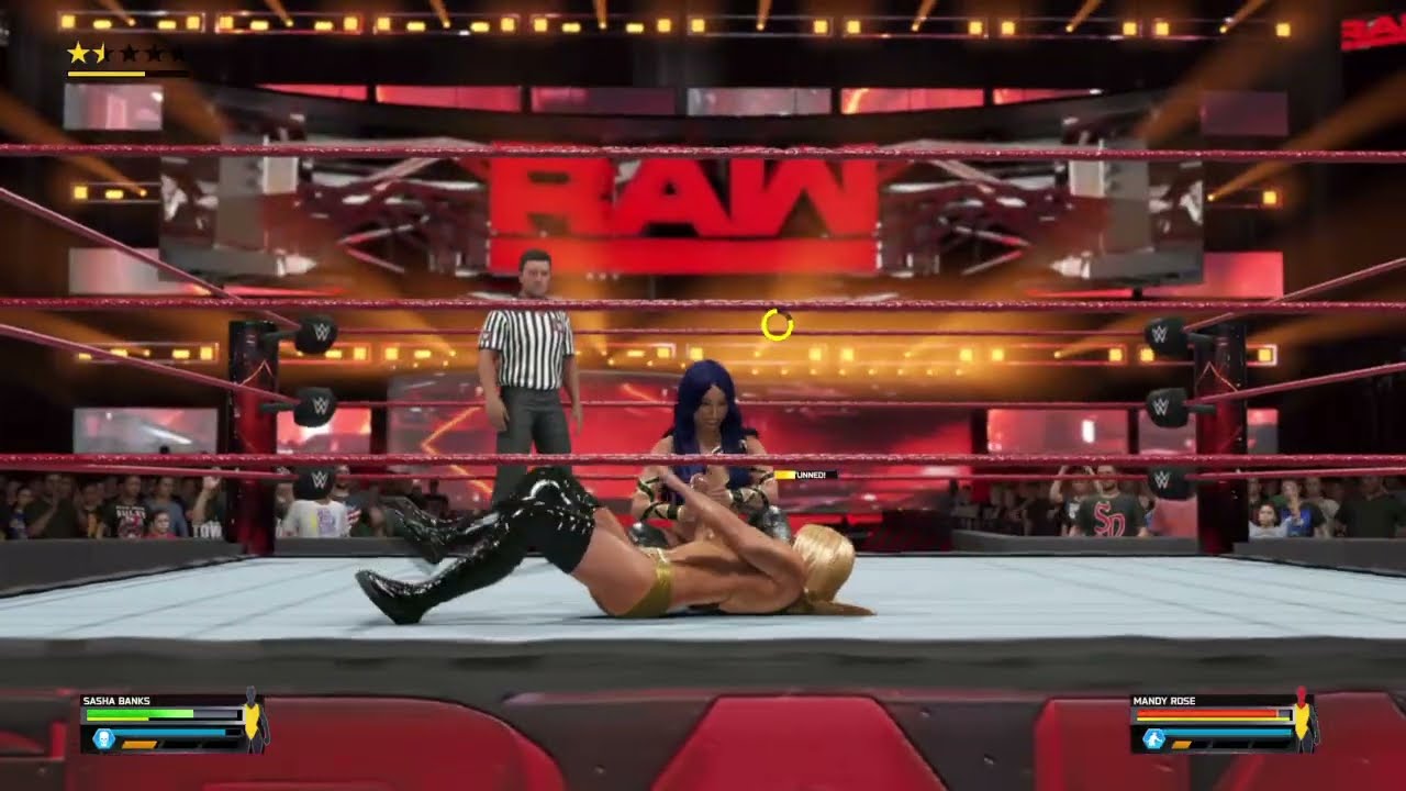 WWE - Sasha Banks vs Mandy Rose RAW WWE2K25 Monday Night One On One Match Wrestling