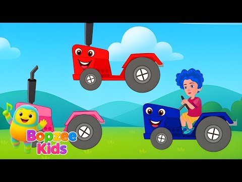 Tractor Song 🚜 + Fun Kids Songs Compilation 🎵 | 3D Learning with Bopzee Kids