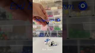 Evil Eye Charm 🧿 #youtubeshorts #evileye #shorts #phonecharm #diy #beads #handmade #smallbusiness