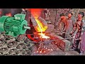 Incredible manufacturing process of electrical motors  process of metal recycling in factory