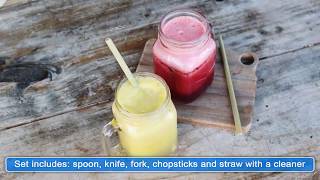 White Magic Eco Basics Reusable Bamboo Cutlery Set