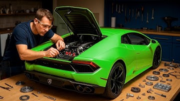 Man Spends $25,000 Building RC Lamborghini with Real V12 Engine! Start to finish! @CHUANQIENGINE