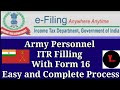 How to file income tax Return# Army Person income tax Return# online salaried pers income tax return
