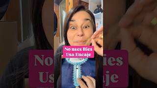 😀 Un acabado diferente para escotes, sin usar Bies o sesgo, lo sustituimos por encaje!