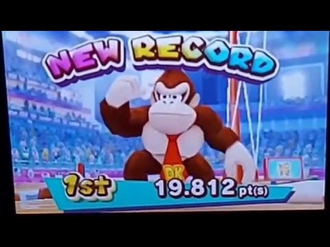 Gymnastics - Rings PB 19.812pts (Donkey Kong) Mario & Sonic at the London 2012 Olympic Games (3DS)