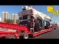 LOADING HUGE TEREX CRANE ON TRAILER + MOVING OUT FROM CONEXPO LAS VEGAS