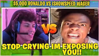 RONALDO \& FaZe SWAY Makes ISHOWSPEED RAGES In 1v1 $5,000 Fortnite Wager! *HILARIOUS* (Fortnite)
