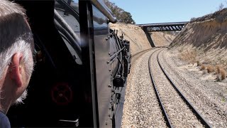 Australian steam locomotive Garratt 6029 - cab ride - Tarana to Bathurst - September 2018