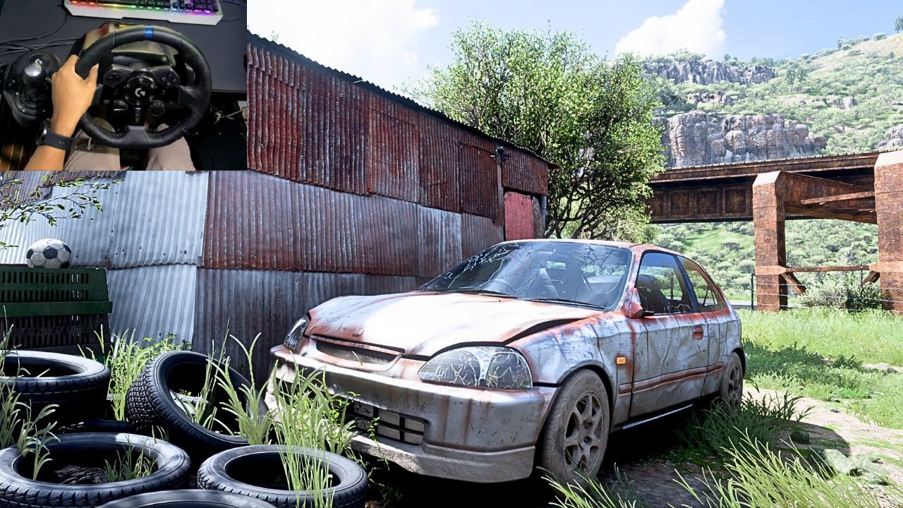 Rebuilding a Honda Civic Type R 1997 | Forza Horizon 5 | Logitech G923 + Shifter Gameplay