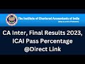 ICAI May 2023 Results Out! Check CA Final & Inter Results Now π
