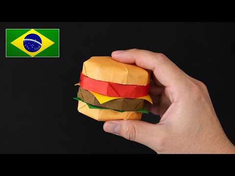 Como Fazer um Hambúrguer de Origami 🍔